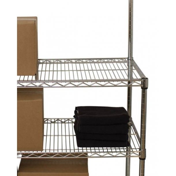 TUBO Workstation in steel - H200 x W122 x D46 - 4 shelves