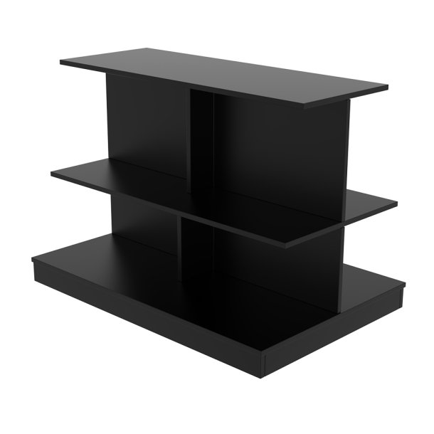 Bord til butik med 3 hylder i sort tr