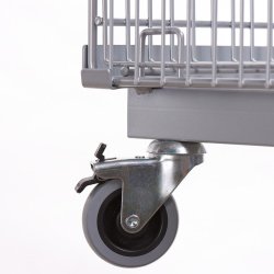 Underframe for stackable basket in gray lacquer