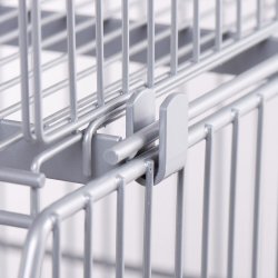 Underframe for stackable basket in gray lacquer