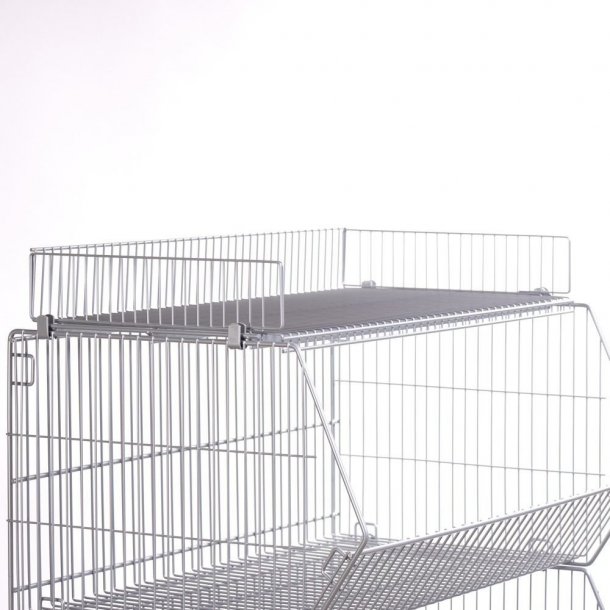 Underframe for stackable basket in gray lacquer