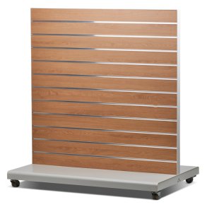 Salgsdisplay med rillepanel eg med hjul