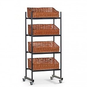 Stativ til bageri med 4 flet kurve