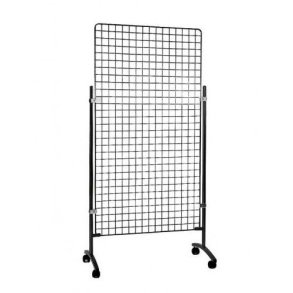 Stl med fot och hjul fr galler - Svart