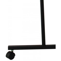 Steel with foot and wheel for grid - Black