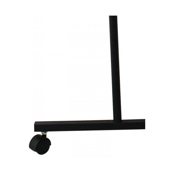 Steel with foot and wheel for grid - Black