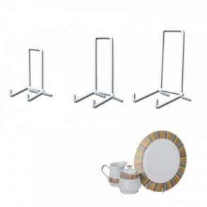 Metal bokstöd, 10 stycken vita 10 cm höga