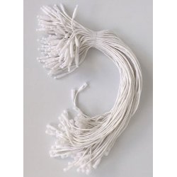 String loops - 180 mm - Snor: Tyk Hvid Bomuld - 5000 stk