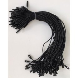 String loops - 180 mm - Snor: Tyk Sort Bomuld - 5000 stk