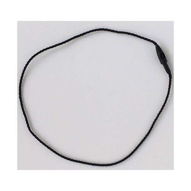 String loops 200 mm - Snor: Black Cotton - 1000 pcs