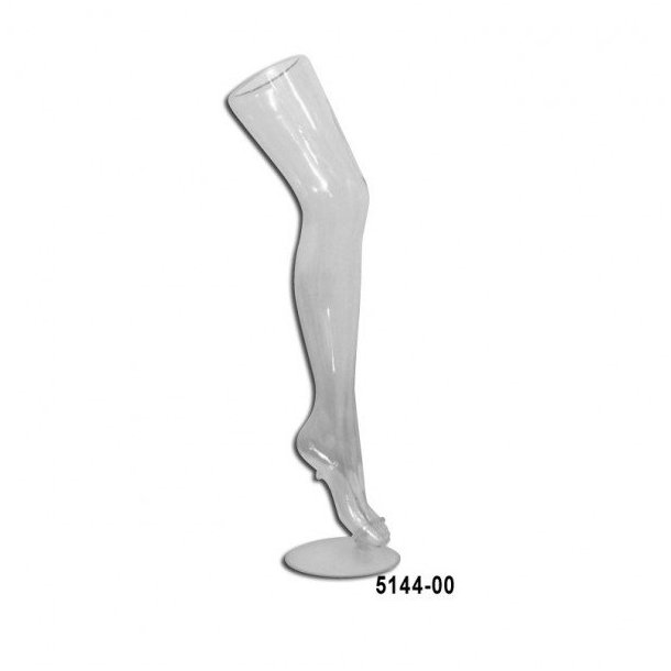 Stocking leg - clear plastic