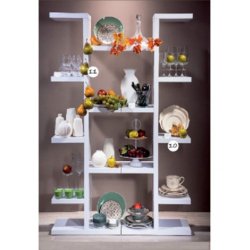 Tower display 2-sided, white - H185 cm