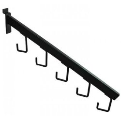 Task arm for groove panel - Black - 5 hooks