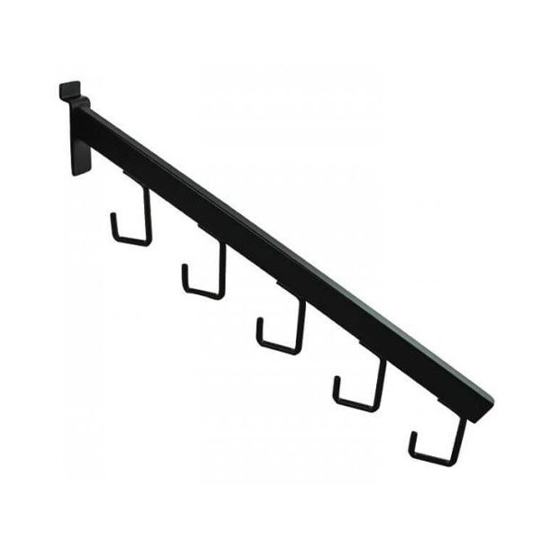 Task arm for groove panel - Black - 5 hooks