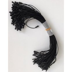 String loops 200 mm - Snor: Black Cotton - 5000 pcs