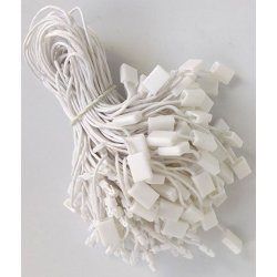 Text loops - 200 mm - Cord: White Cotton - 5000 pcs