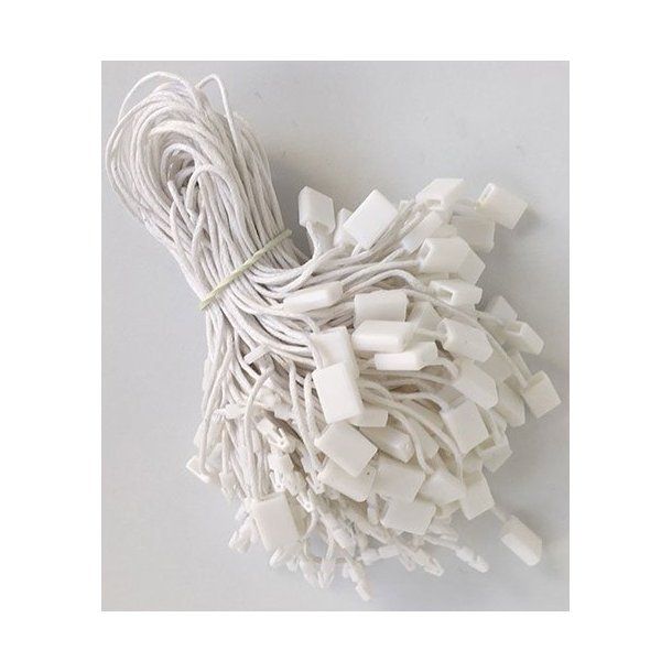 Text loops - 200 mm - Cord: White Cotton - 5000 pcs