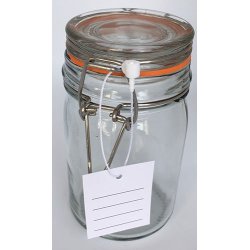 Text loops - 200 mm - Cord: White Cotton - 5000 pcs