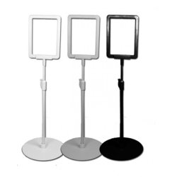 Telescopic sign holder in plastic with base A3, A4, A5 and A6 - 3 colors