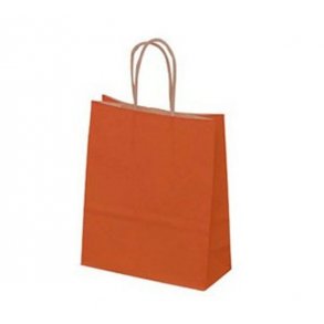 Terracotta-colored paper bag with twisted handle - H24 cm - 50 pcs