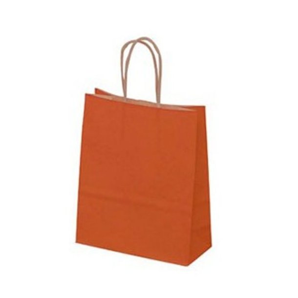 Terracotta-colored paper bag with twisted handle - H24 cm - 50 pcs