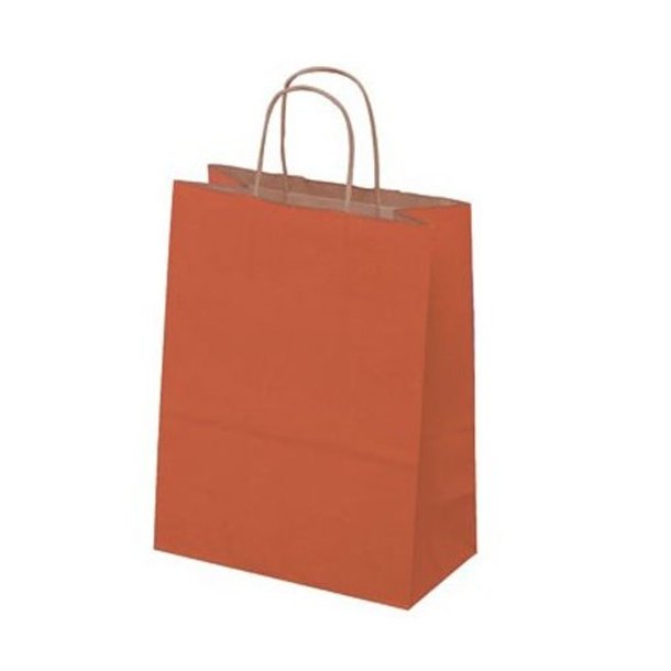 Terracotta-colored paper bag with twisted handle - H31 cm - 50 pcs