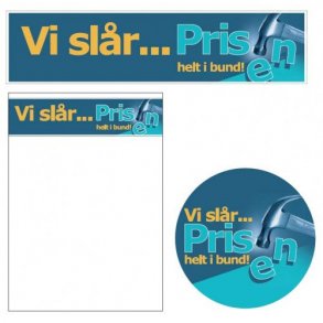 Sales material, Offer theme 8 - We beat the price... all the way down!