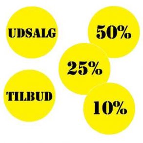 Runda erbjudandeaffischer för fönstret