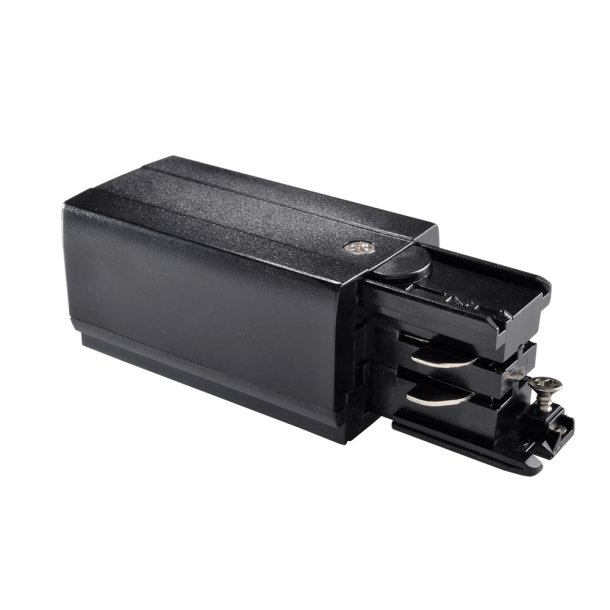 Strmskinne tilslutning sort | 3-faset