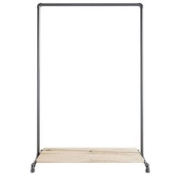 Wood Sort Clothes Rack with Bottom