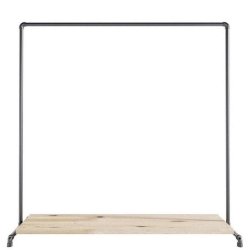 Wood Sort Clothes Rack with Bottom