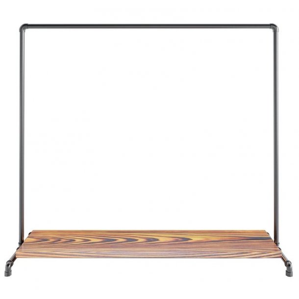 Wood Sort Clothes Rack with Bottom