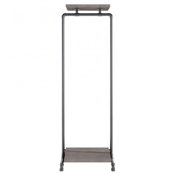 Wood Sort Clothes Rack with 2 Shelves