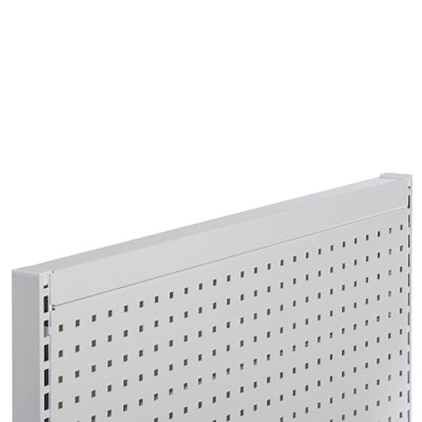 Topafslutning 90 cm til gulvreol i hvid