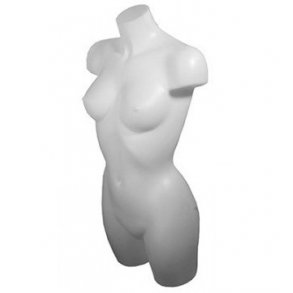 Torso - Damkors torso i plast - vit