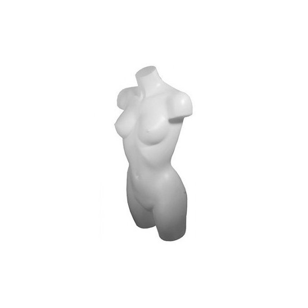 Torso - Damkors torso i plast - vit