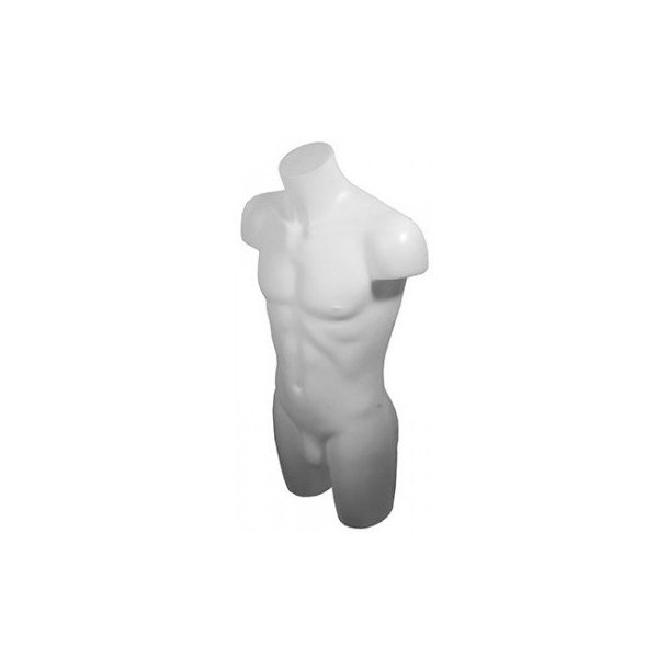 Torso - Men's Cross torso in plastic - white