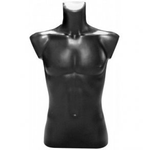 Torso - Mäns torso utan ben i plast - svart