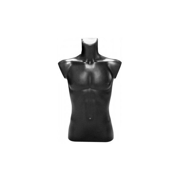 Torso - Men's torso without legs in plastic - black