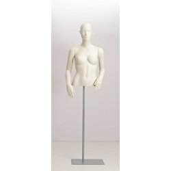 Torso - Short female torsos with arms and abstract faces - IVORY