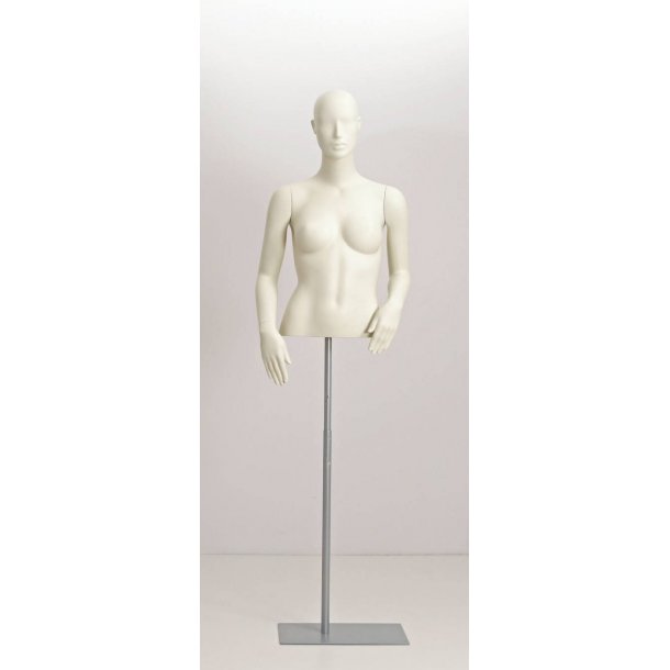 Torso - Short female torsos with arms and abstract faces - IVORY