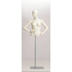 Torso - Short female torsos with arms and abstract faces - IVORY