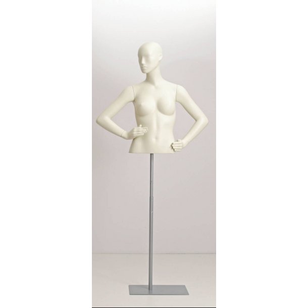 Torso - Short female torsos with arms and abstract faces - IVORY