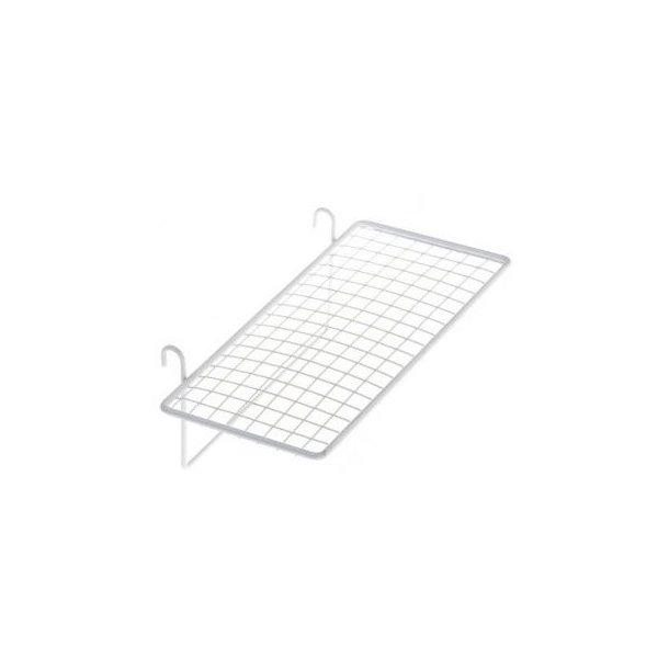 Wire shelf white in metal for grid - 40x20 cm