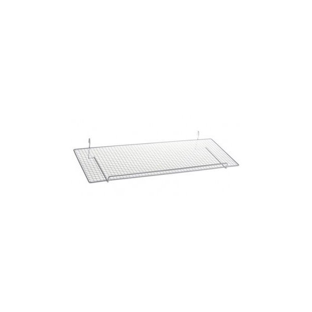 White wire shelf in metal for grid - 80x32 cm