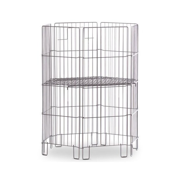 Wire basket - Sales basket - Hexagonal - Gray