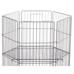 Wire basket - Sales basket - Hexagonal - Gray