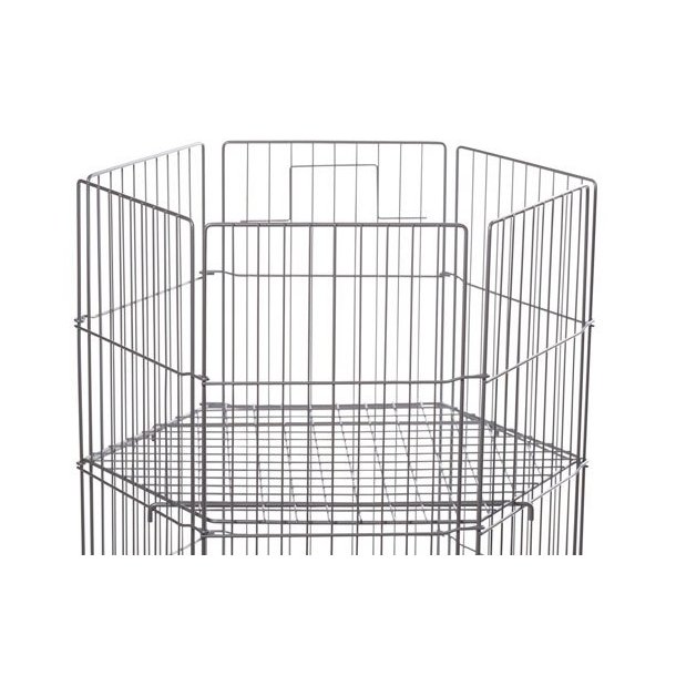 Wire basket - Sales basket - Hexagonal - Gray