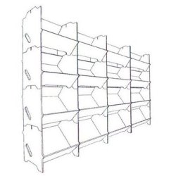 Wooden shelf in pine - Stackable with logo plate - H185 cm