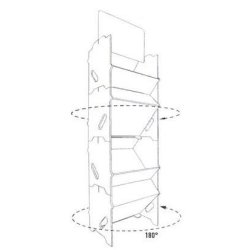 Wooden shelf in pine - Stackable with logo plate - H185 cm
